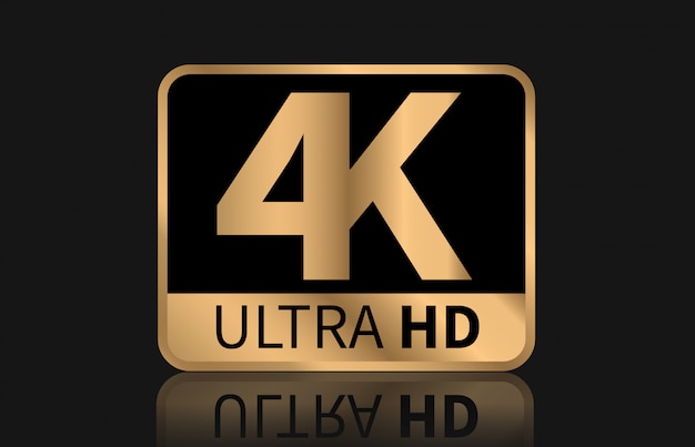 4k ultra hd sign vector.