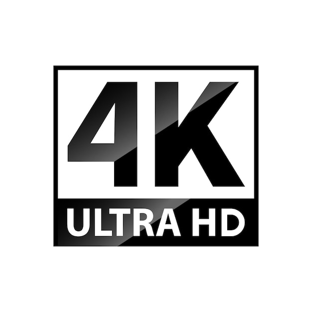 벡터 4k ultra hd 기호 고화질 4k 해상도 마크 uhd