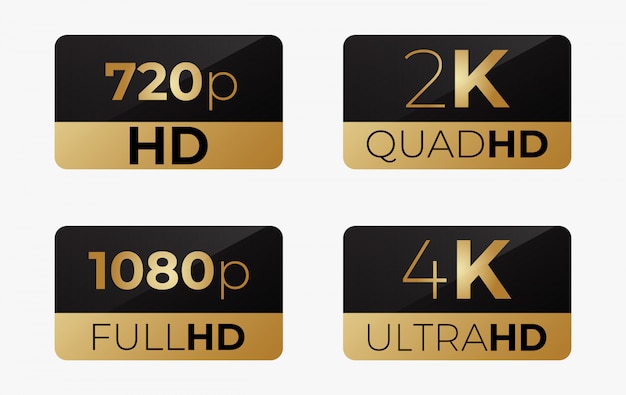 4k UltraHD, 2K Quadhd, 1080 FullHD и 720 HD HD