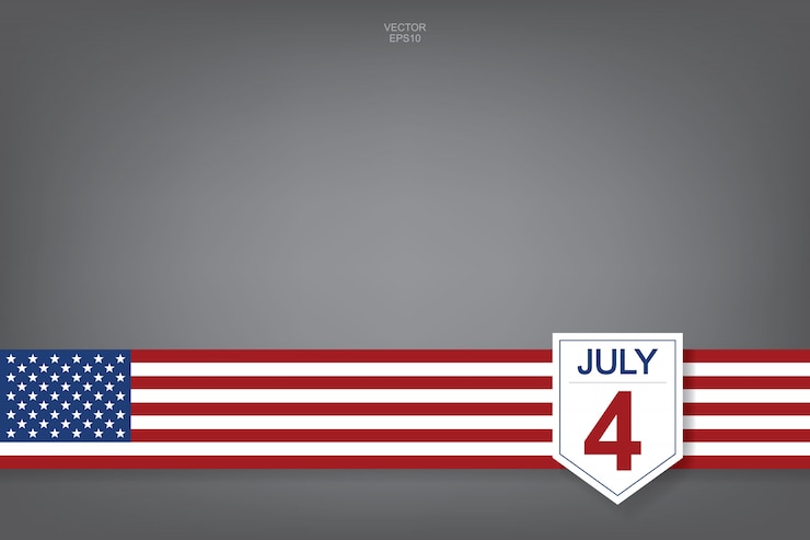 Vector 4th of july - abstract background sign and symbol for usa.