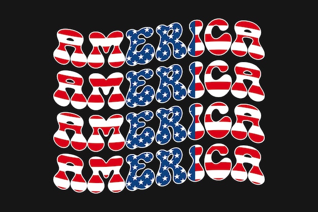 4th of July America Independence Day Tshirt Design