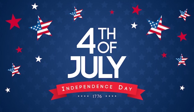 4th of july background vector. usa independence day