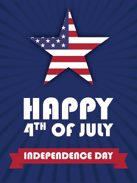 4th of July background vector