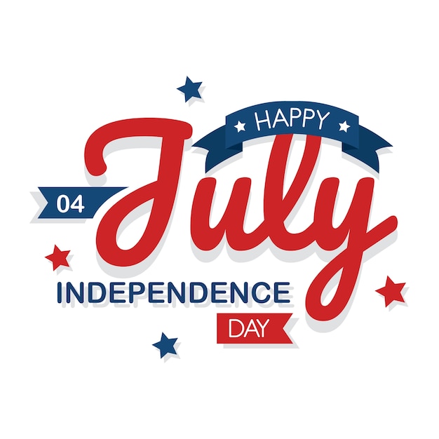 Vector 4th of july background with american elements