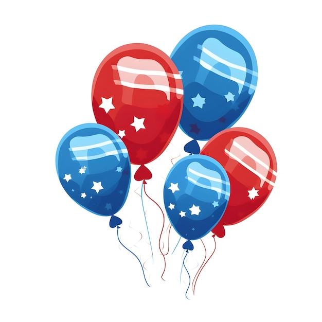 4th of july balloons star