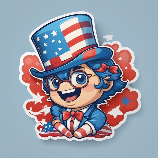 4th july cartoon vector background