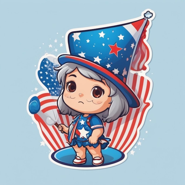 4th july cartoon vector background