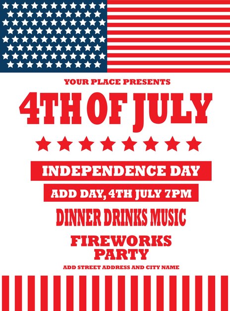 fourth of july parade flyer