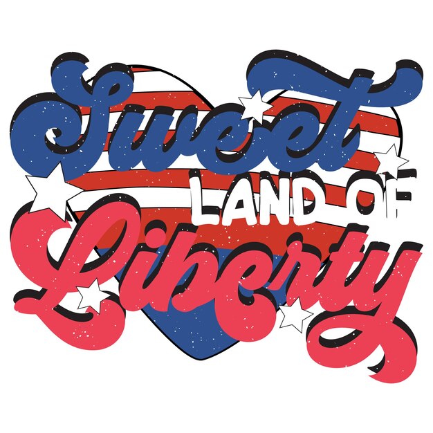 Vector 4th of july design