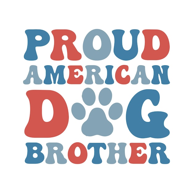 4th of July Dogs typography premium vector t shirt design