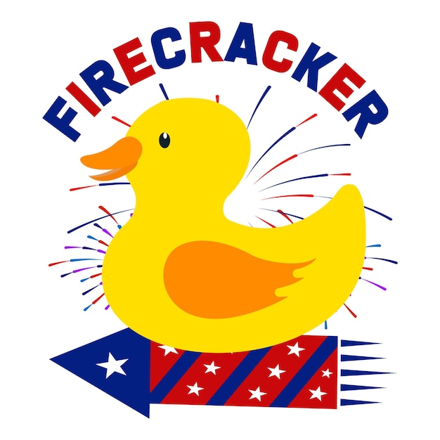 4th july firecracker vector illustration