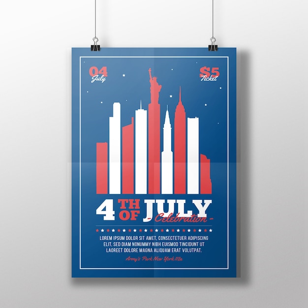 Vector 4th of july flyer