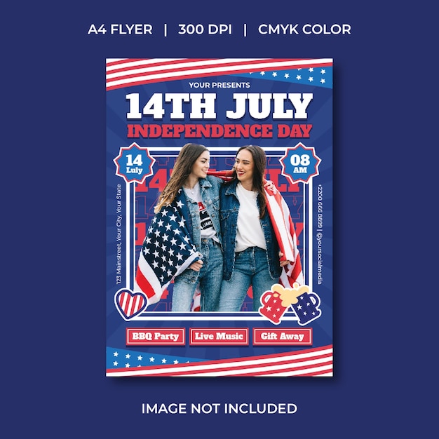 psd photoshop 4th of july flyer