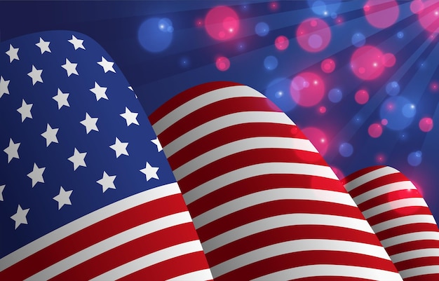 Vector 4th of july gradient background