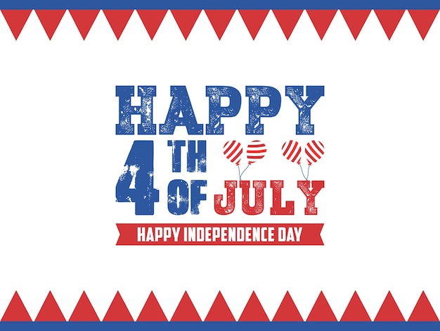 4th of July happy independence day background free vector