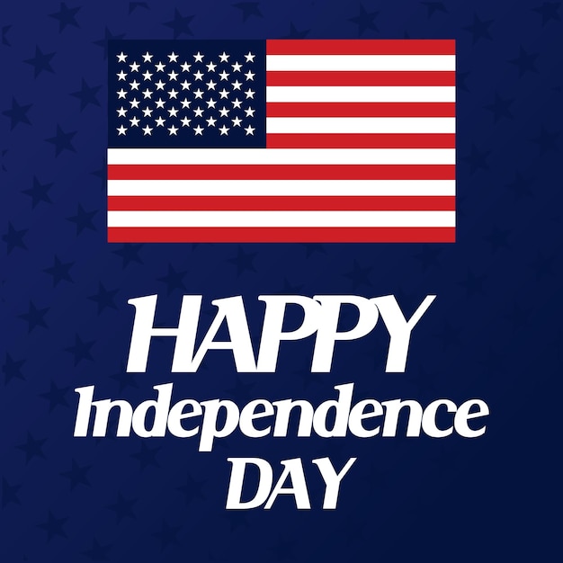 4 luglio happy independence day of usa ad design