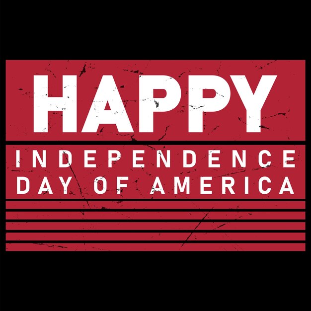 4th July Happy Independence day of USA typography tshirt design free vector