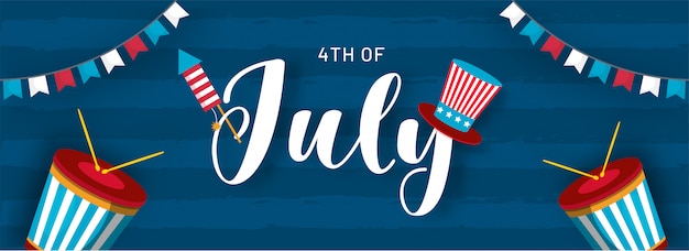 4th of july header or banner design