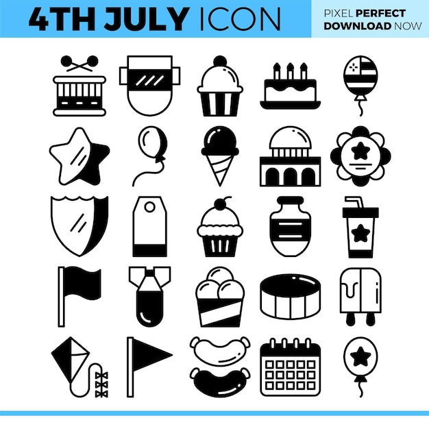 4th July Icon Set