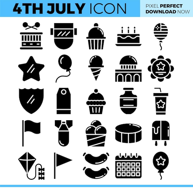 4TH July Icon Set