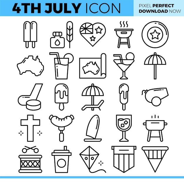 4th July Icon Set