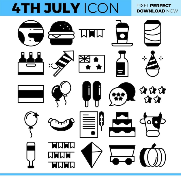 4th July Icon Set