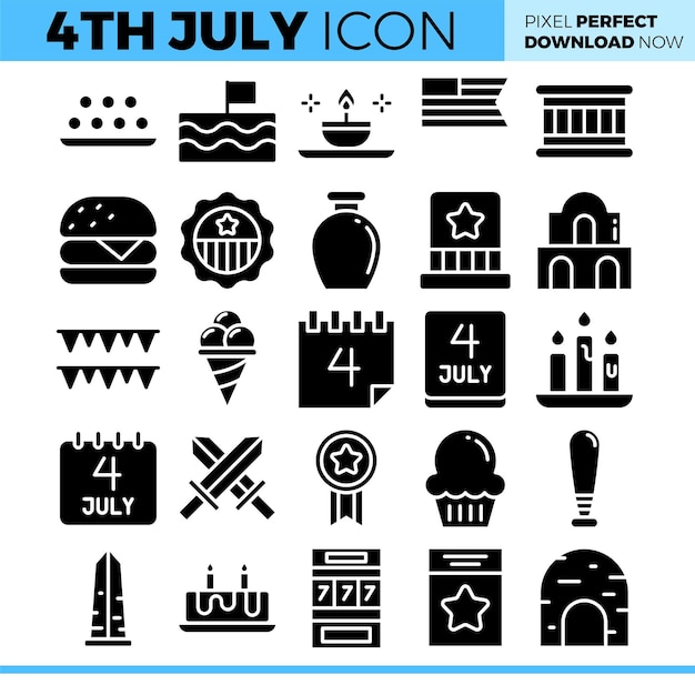 4TH July Icon Set