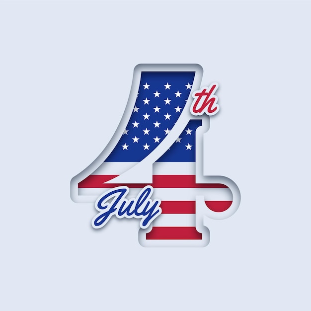 7月独立記念日の背景の第四