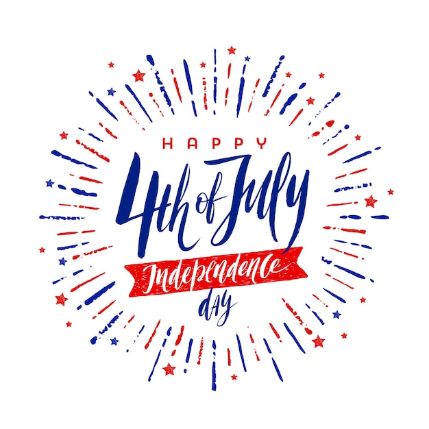 4th of July Independence day greeting card design