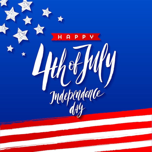 4th of july independence day greeting card