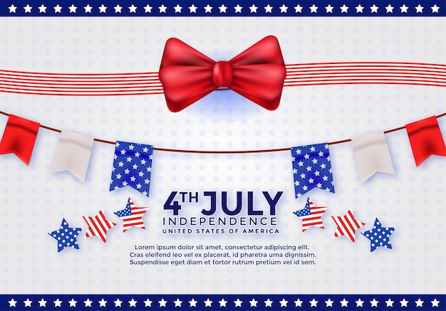 Vector 4th of july independence day illustration