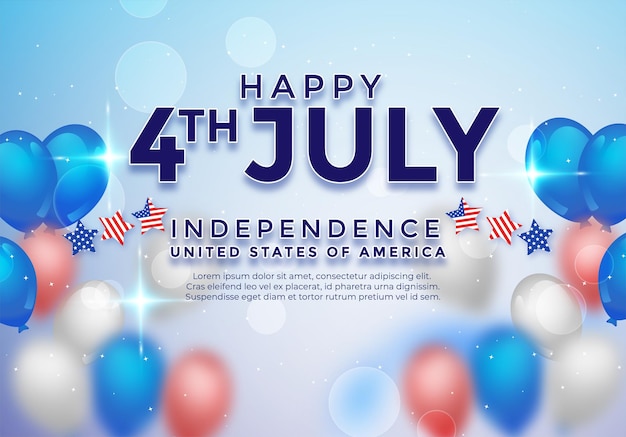 Vector 4th of july independence day illustration