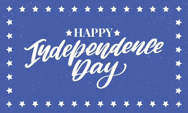 4th july independence day lettering background