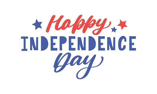 4th of july independence day lettering background