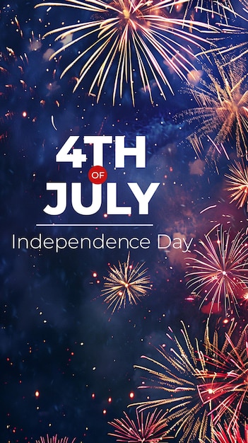 Vector 4th of july independence day poster banner flyer background template with the greeting