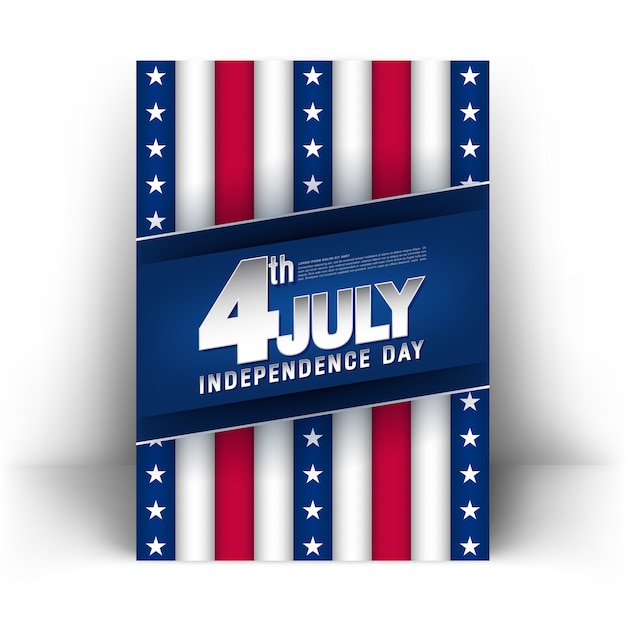 Vector 4th of july independence day poster