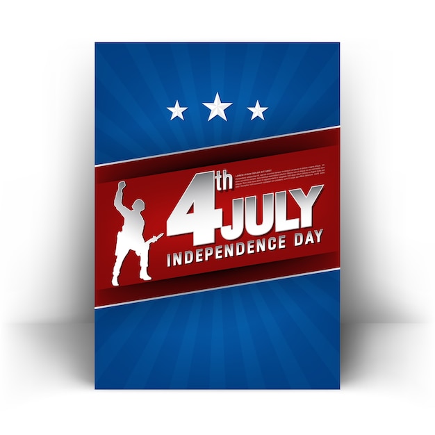 Vector 4th of july independence day poster