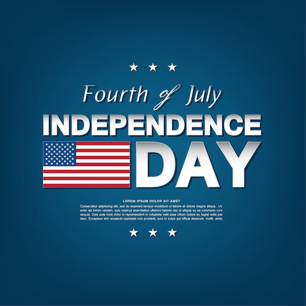 Vector 4th of july independence day simple background