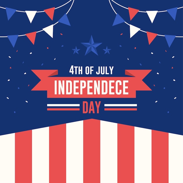 4th of july independence day social media template