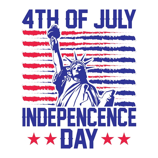 4th of July Independence day t shirt design Vector graphic typographic poster