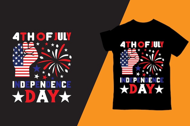 Vector 4th july independence day t shirt design