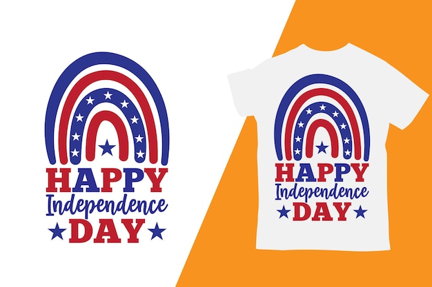 Vettore design della maglietta del giorno dell'indipendenza del 4 luglio