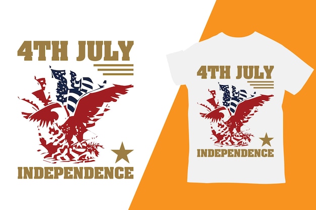 7月4日独立記念日Tシャツのデザイン