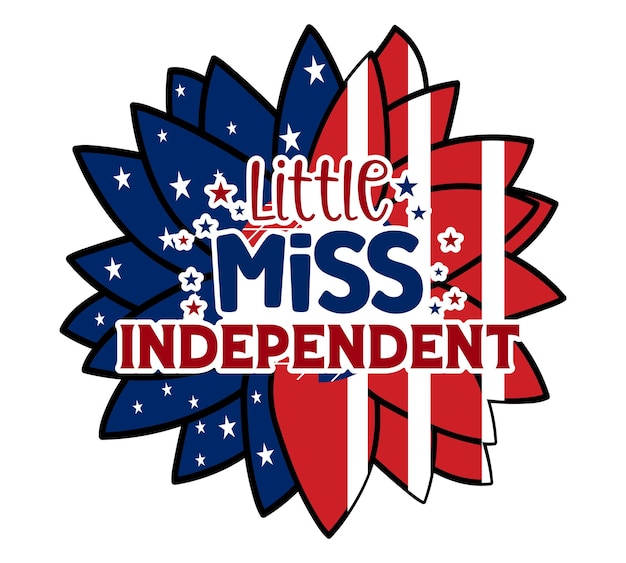 4th of july lettering Vector