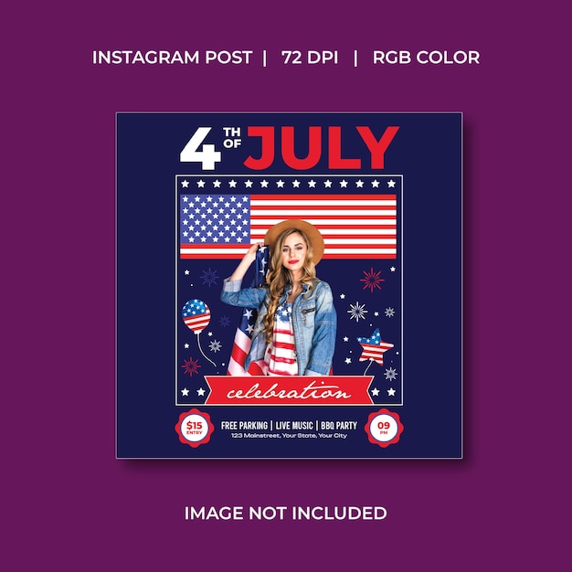 4th of july socials media