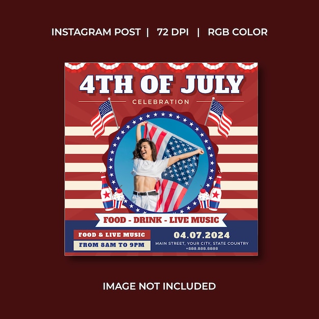 4th of july socials media