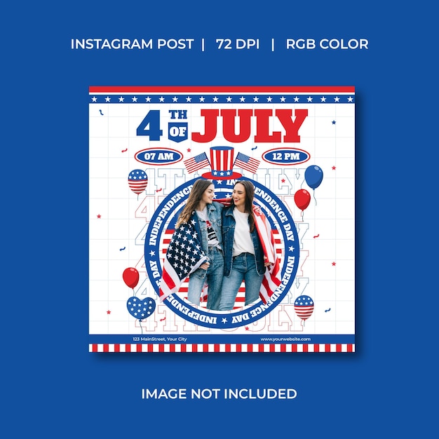 4th of july socials media