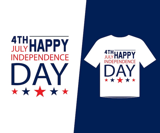 4th July tshirt design template vector for happy independence day