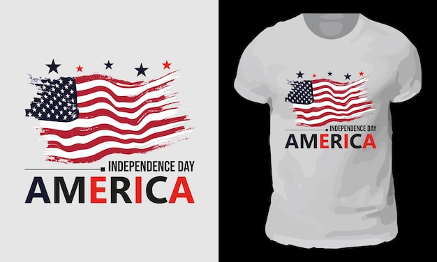 4th of july usa independence day tshirt design teplate