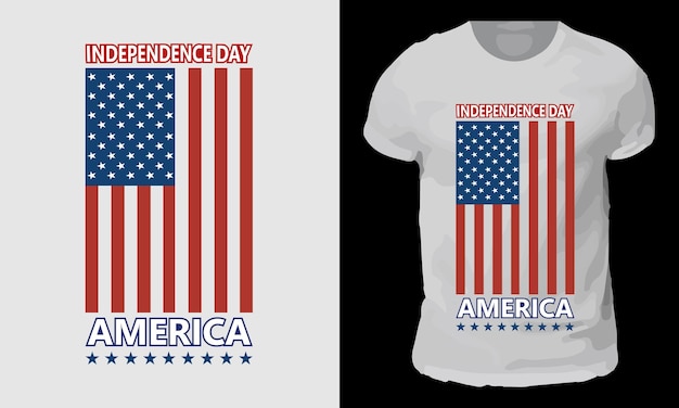 7 月 4 日のアメリカ独立記念日 t シャツのデザイン テンプレート